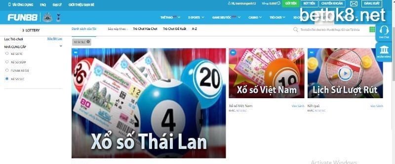Hướng dẫn cách chơi xổ số Thái Lan Fun88