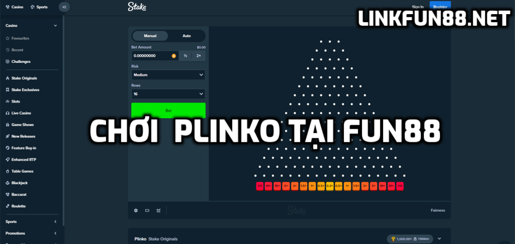Hướng dẫn chi tiết cách chơi game plinko tại Fun88